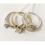 3 9CT GOLD & DIAMOND RINGS