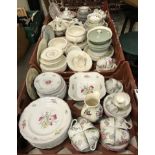 3 TRAYS OF SPODE & WEDGWOOD CHINA