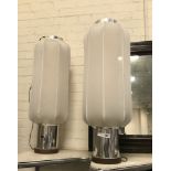 PAIR OF CHROME LAMPS