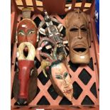 COLLECTION OF 5 ETHNIC MASKS