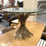 IRON & GLASS WHEATSHEAF TABLE