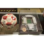 ARSENAL SIGNED INVISIBLE BALL & HIGHBURY STADIUM MODEL