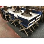 LARGE FOLD AWAY GARDEN TABLE & 6 CHAIRS