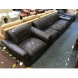 1970'S 4 PIECE LEATHER SUITE