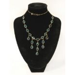 14CT GOLD BLUE TOPAZ NECKLACE