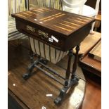 SMALL VICTORIAN GAMES SEWING TABLE