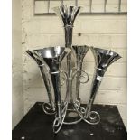 LARGE SILVER PLATE EPERGNE