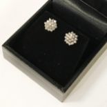 9CT GOLD DIAMOND CLUSTER EARRINGS