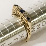 HM 18CT GOLD SAPPHIRE & DIAMOND RING