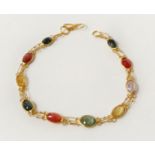 14CT GOLD COLOURED SAPPHIRE BRACELET