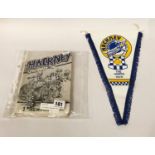 QTY HACKNEY SPEEDWAY PROGRAMES WITH SUPPORTERS PIN BADGE & PENDANT