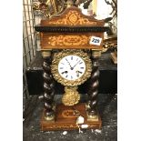 INLAID MANTLE CLOCK