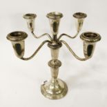 FOUR BRANCH STERLING SILVER CANDELABRA