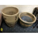 2 LARGE GARDEN POTS