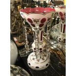 PINK BOHEMIAN GLASS LUSTRE