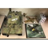 PLASTIC TOY TANK , AEROPLANES - DIE CAST