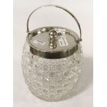 HM SILVER & GLASS ICE BUCKET - LONDON MAKER