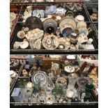 CHINA, GLASS & BRIC A BRAC - 4 TRAYS