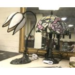 TWO TIFFANY STYLE LAMPS