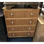 FOUR DRAWER MID CENTURY CHEST