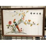 CHINESE SILK PICTURE OF TWO BIRDS