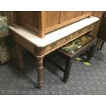 MARBLE TOP WASHSTAND