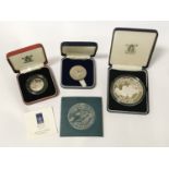GRAND PRINO 4oz COIN WITH OTHER SILVER PROOF COINS - ALL ARE BOXED