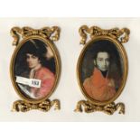 PAIR OF GILT FRAMED MINIATURES