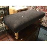 BROWN PADDED STOOL - GOOD CONDITION