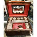 VICTORIAN VANITY SEWING BOX & CONTENTS