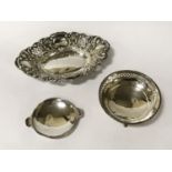 THREE HM SILVER DISHES