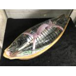 MAJOLICA STYLE FISH TUREEN