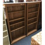 TWO PINE BOOKCASES
