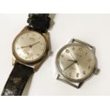 9CT GOLD WRISTWATCH & ANOTHER