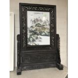 CHINESE PORCELAIN TABLE SCREEN