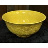 YELLOW CHINESE DRAGON BOWL