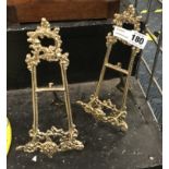 PAIR BRASS EASELS