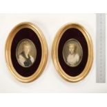 TWO FRAMED 20THC PORTRAIT MINIATURES