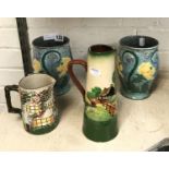 TWO GERMAN VASES & TWO OTHERS
