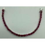 New unworn sterling silver hallmarked ruby gemstone bracelet