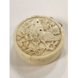 CARVED BIRD COMPACT MIRROR