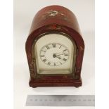 RED CHINOISERIE MANTLE CLOCK