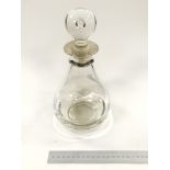 HM SILVER COLLAR DECANTER