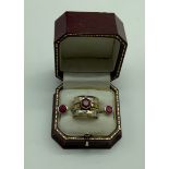 Sterling silver ring hallmarked 925 with Raw Ruby gemstone in the center approx 1ct