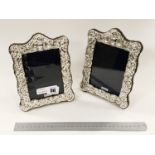 PAIR HM SILVER EMBOSSED PHOTO FRAMES