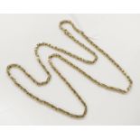 9CT GOLD SQUARE BYZANTINE LINK CHAIN