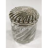 HM SILVER TOP DRESSING TABLE JAR