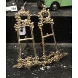 PAIR BRASS EASELS