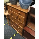PINE CHEST OF FIVE DRAWERS