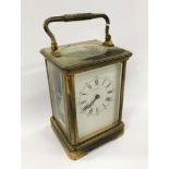 BRASS CARRIAGE CLOCK